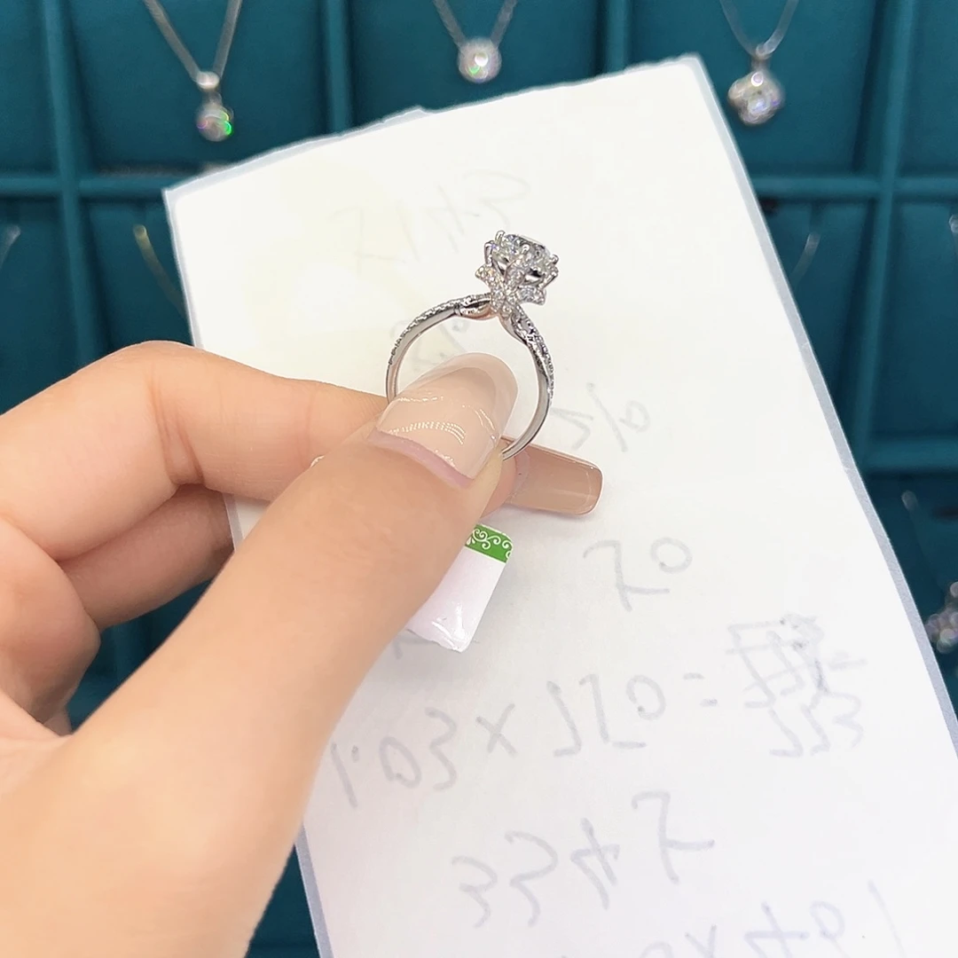 铂Pt950镶嵌实验室培育钻石皇室庄园一克拉13