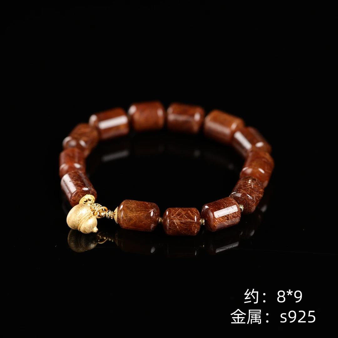 本真 | "如常"珍藏级精品高段位水晶发晶桶珠手串 多样性发其一