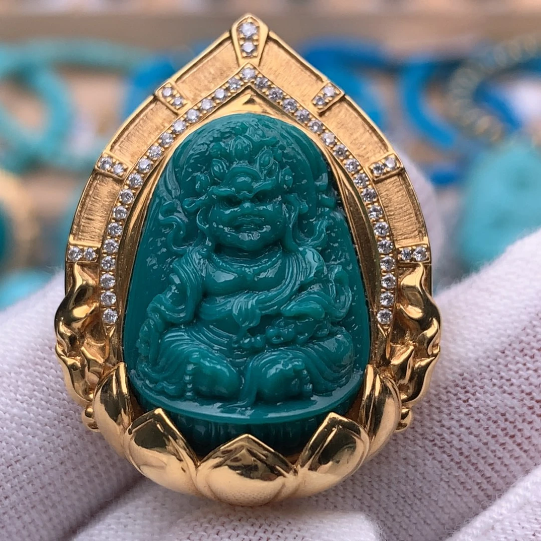 绿松石银S925镶嵌珠宝奇石