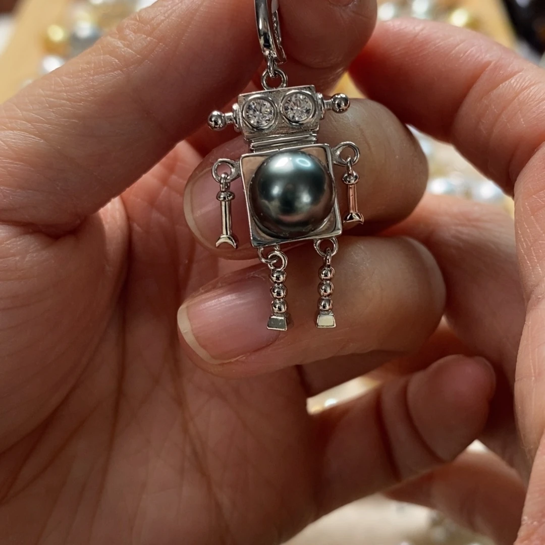 海水珍珠颈饰银S925镶嵌