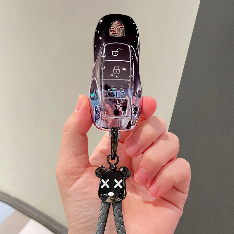 保时捷钥匙保护套Macan帕拉梅拉911卡宴718老款cayenne保护壳扣包