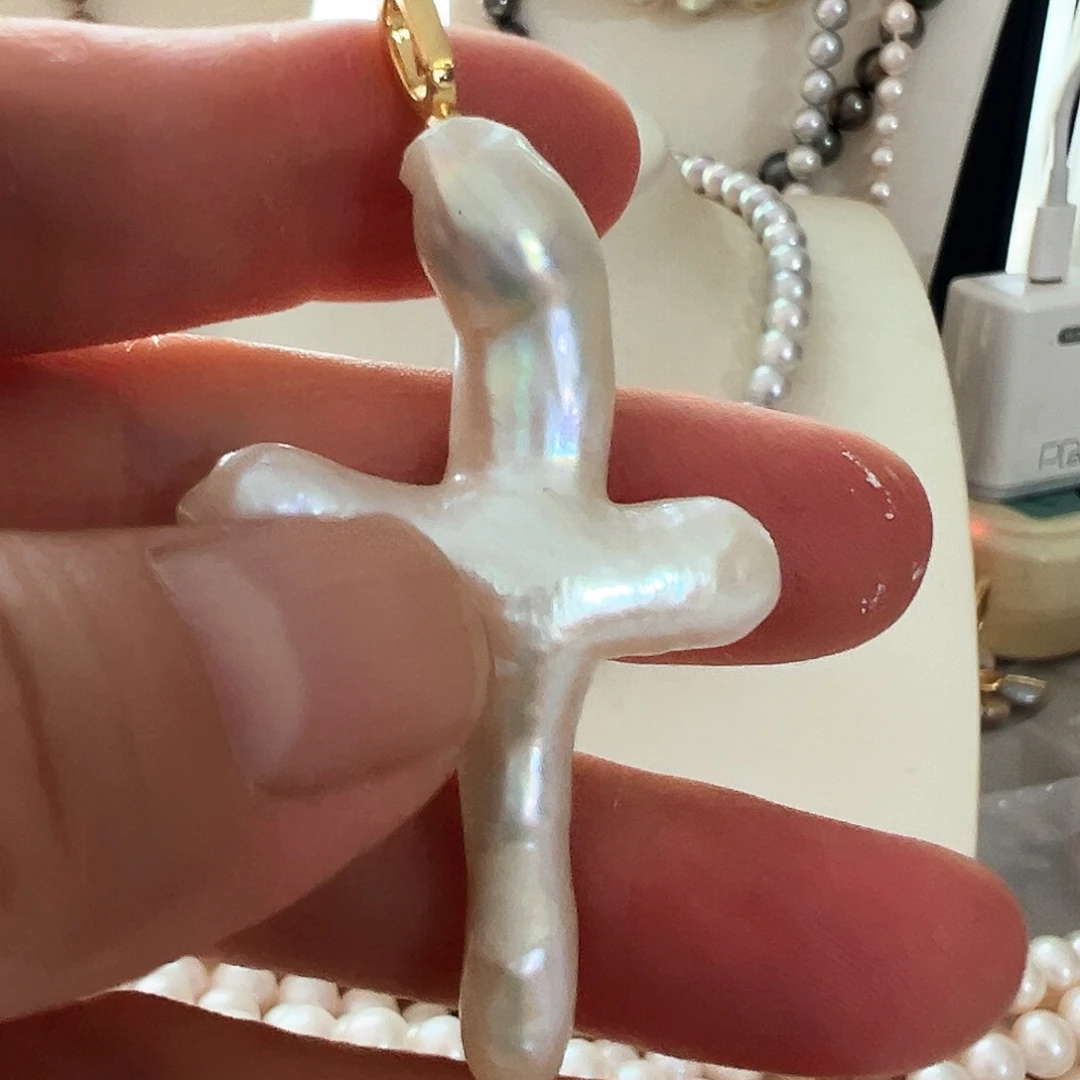 颈饰合金淡水珍珠