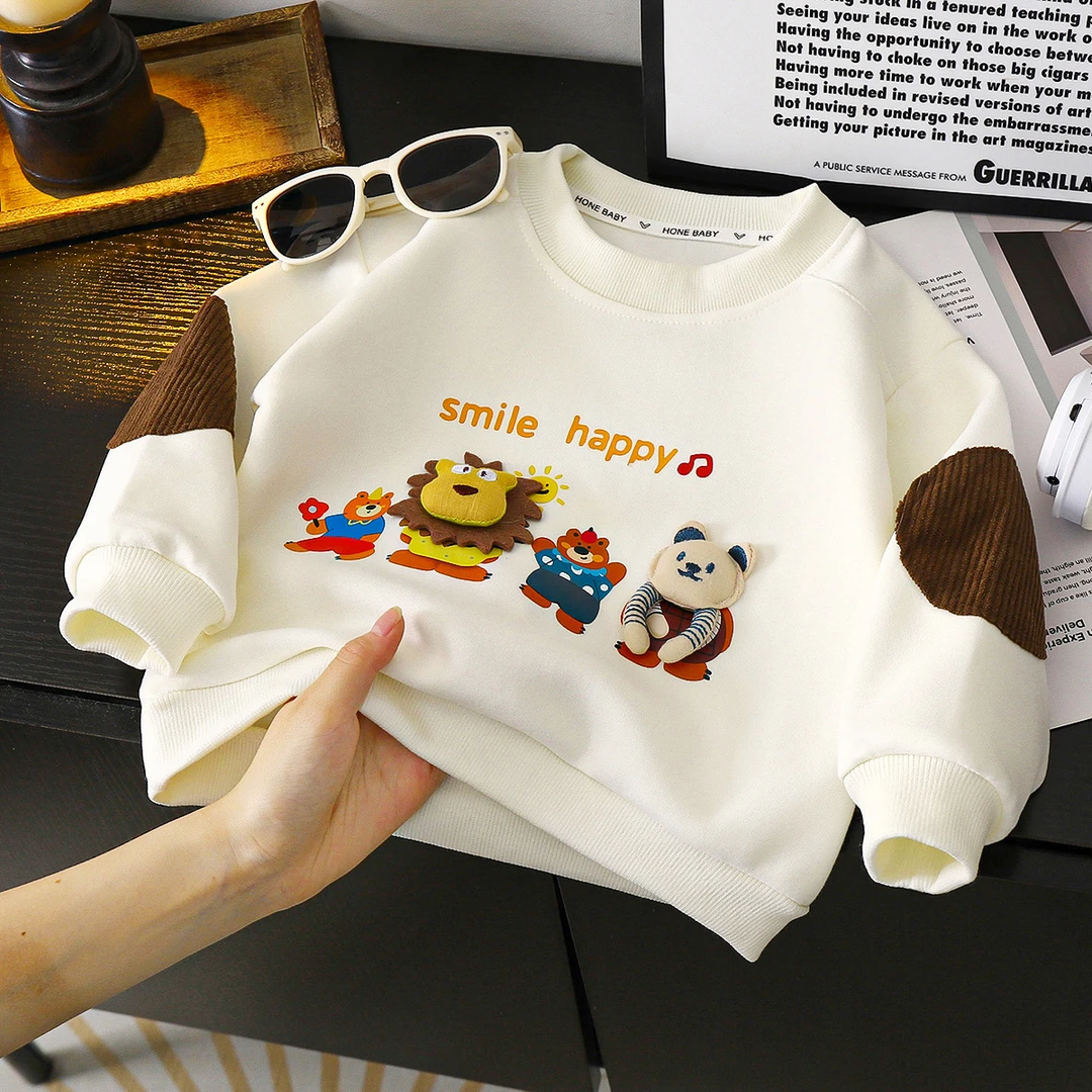 宝宝新款卫衣圆领春秋装打底衫宝宝洋气长袖上衣小童装t恤潮韩版