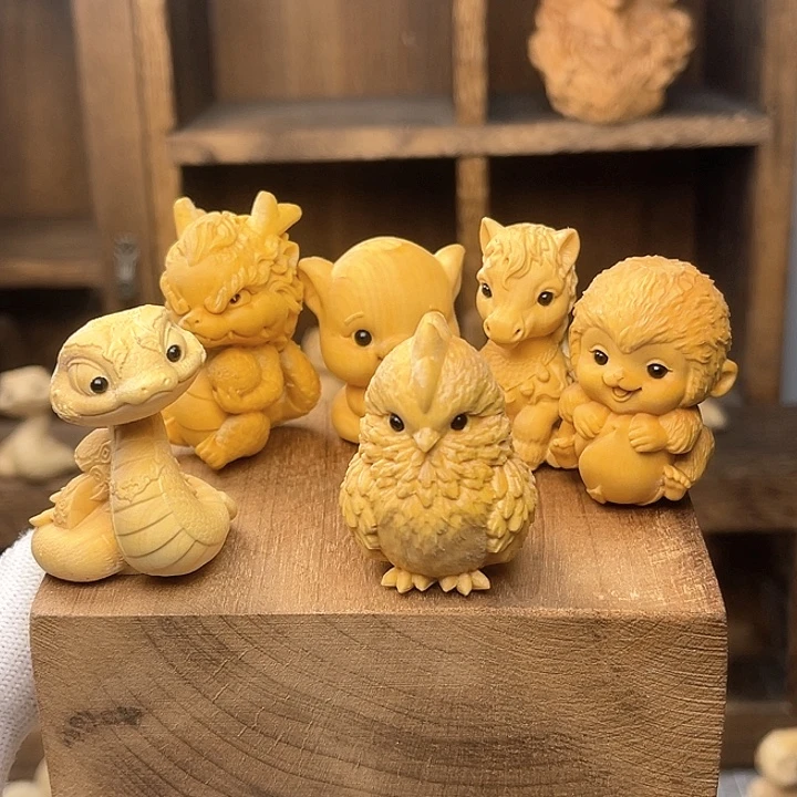 木十二生肖一整套十三个摆件