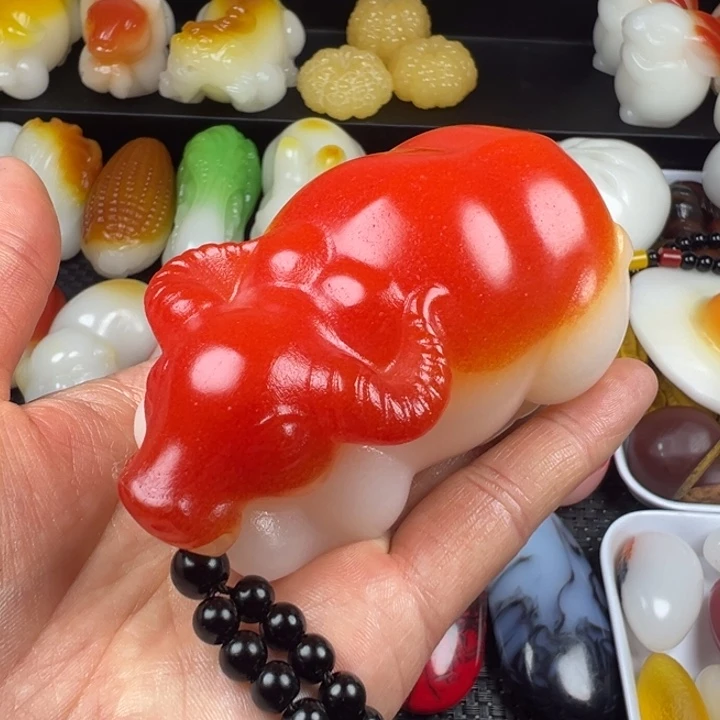 新疆戈壁五彩石金丝