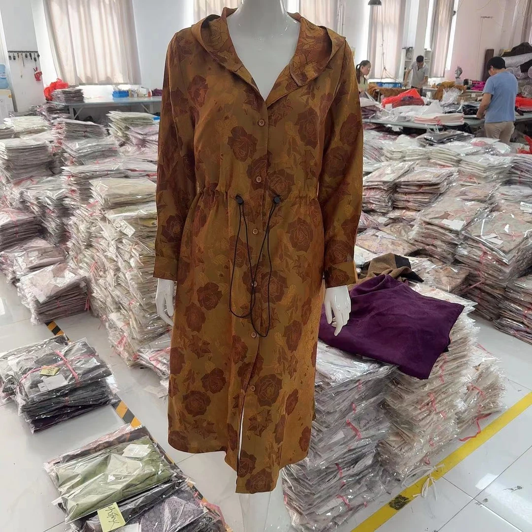 5263款时尚风衣外套连帽