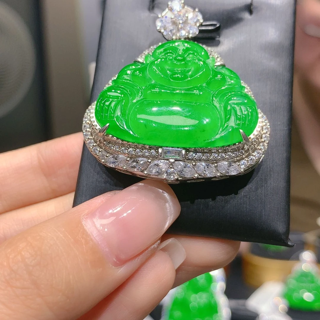 【闪购商品】颈饰银S925镶嵌翡翠6柒姐