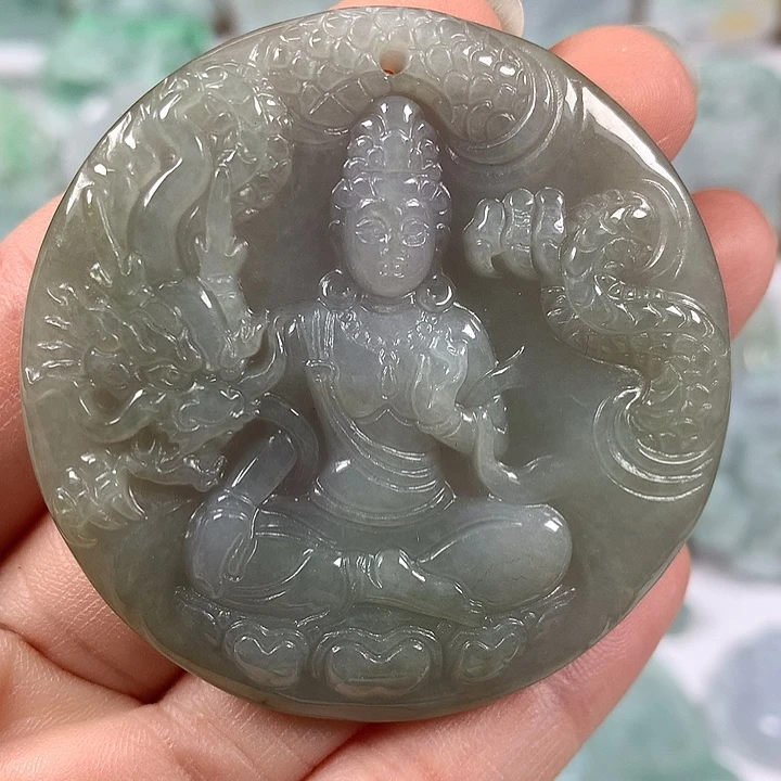 翡翠未镶嵌颈饰玉龙观音福利
