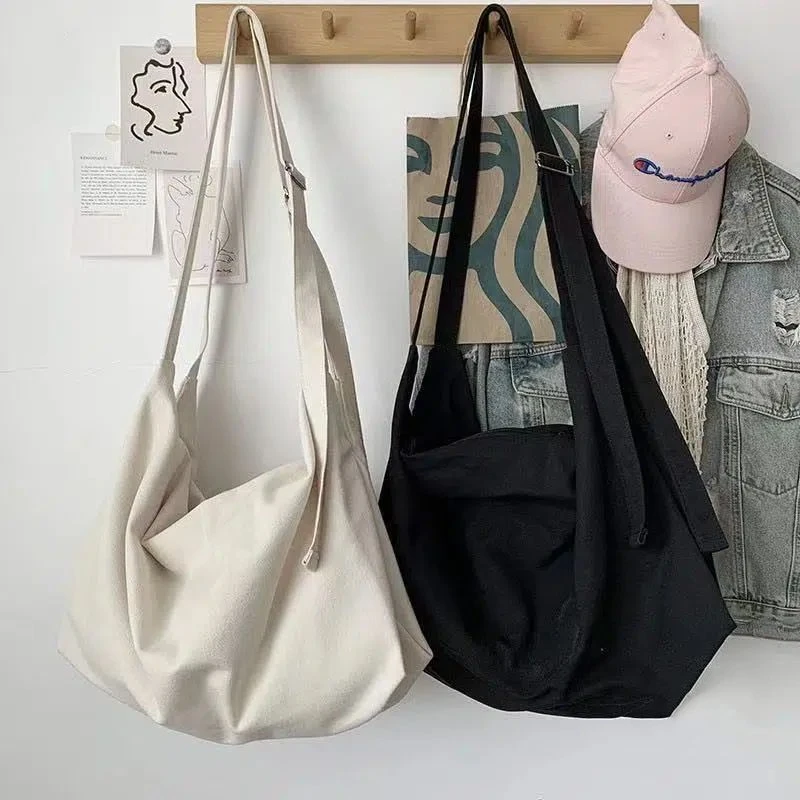 原创自制沈翊同款休闲托特瑜伽慵懒风文艺大容量单肩斜挎帆布包LX