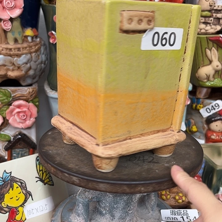 紫砂花盆粗陶材质多肉花盆