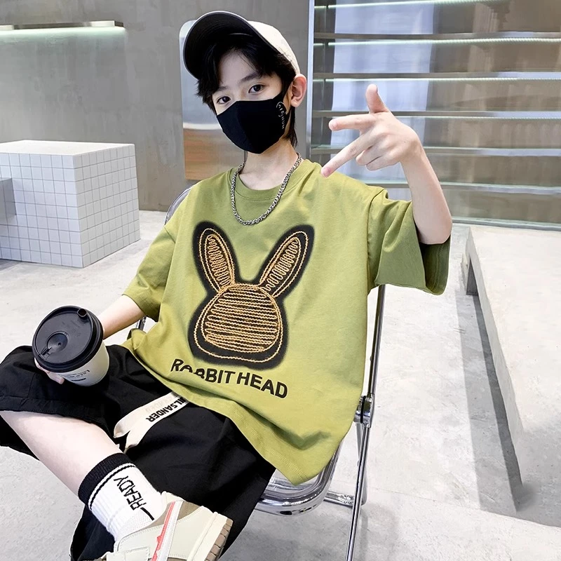 MK&UR.BV男童男孩套装夏季薄款潮流帅气中大童休闲潮服两件套时尚