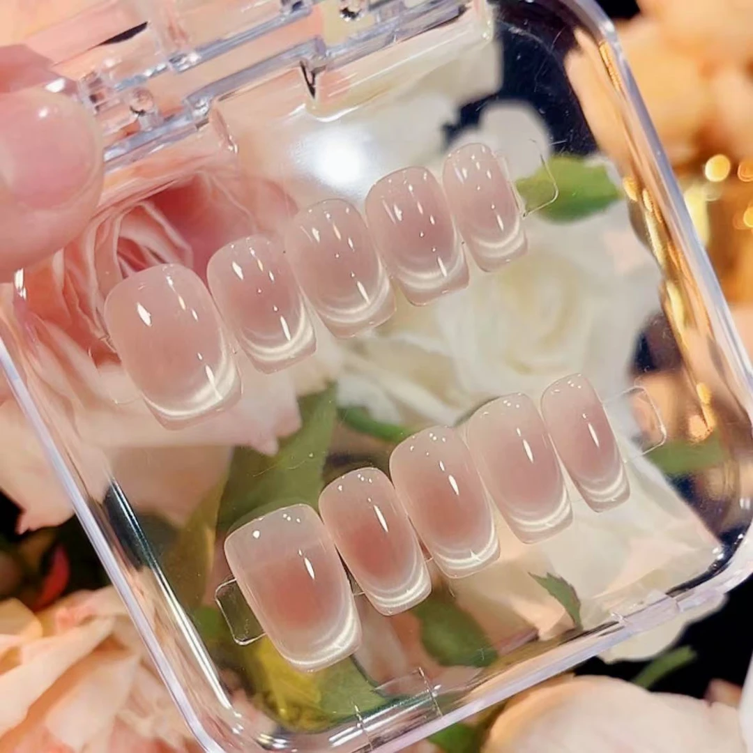 【轨迹】纯手工穿戴甲猫眼美甲贴片可拆卸指甲贴片10片装