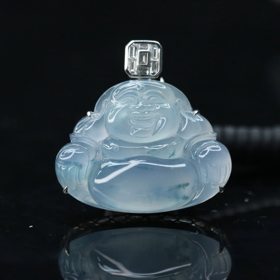 FC17天然缅甸翡翠A货18k佛公吊坠/701376/保利厦门拍卖