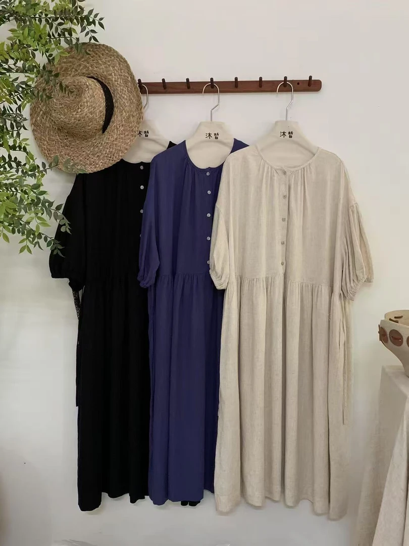 叨叨推荐款 MX#15291-1 #苎麻连衣裙 FL