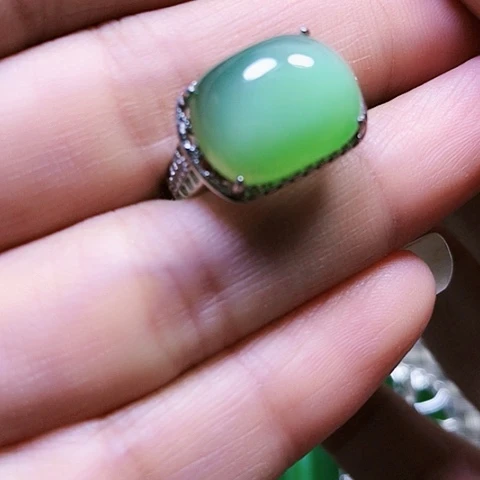 和田玉银S925镶嵌挂件