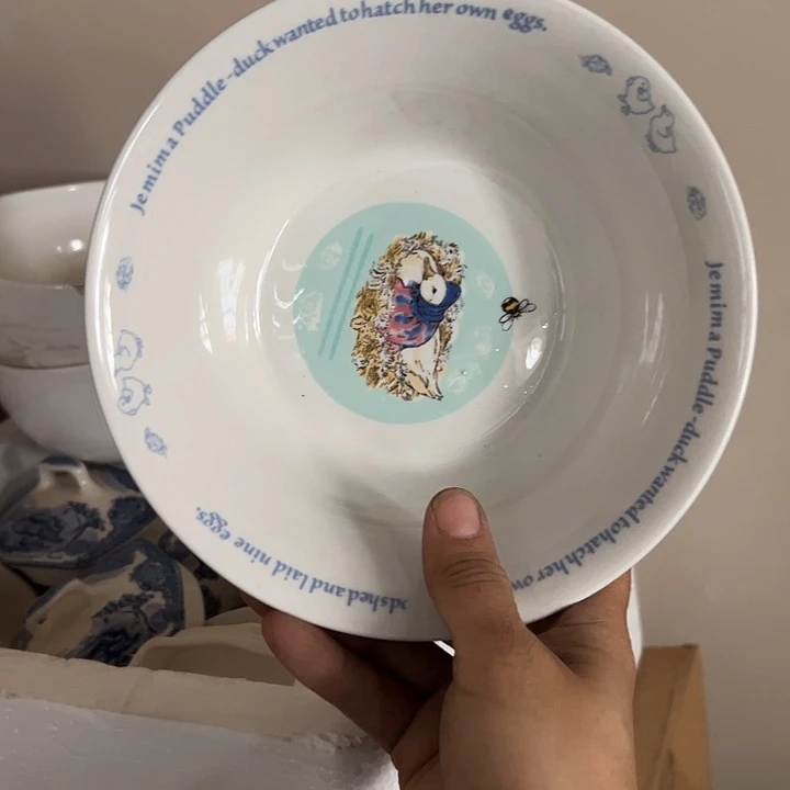 国营尾货彼得鸭碗一对遐思