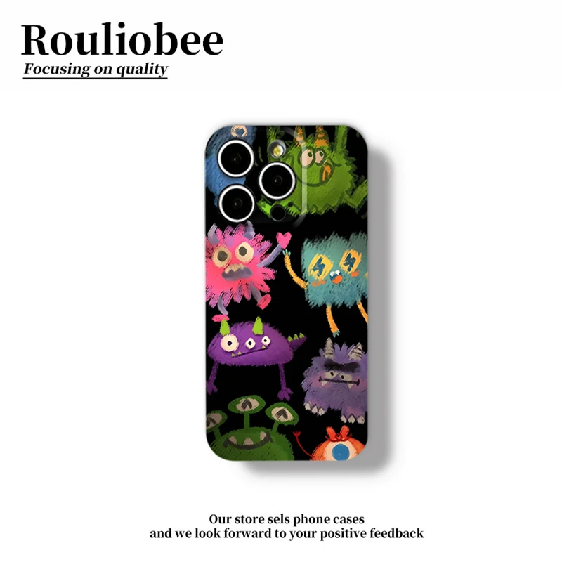 毛团小怪兽适用苹果16/17promax菲林手机壳华为p50vivo小米14oppo