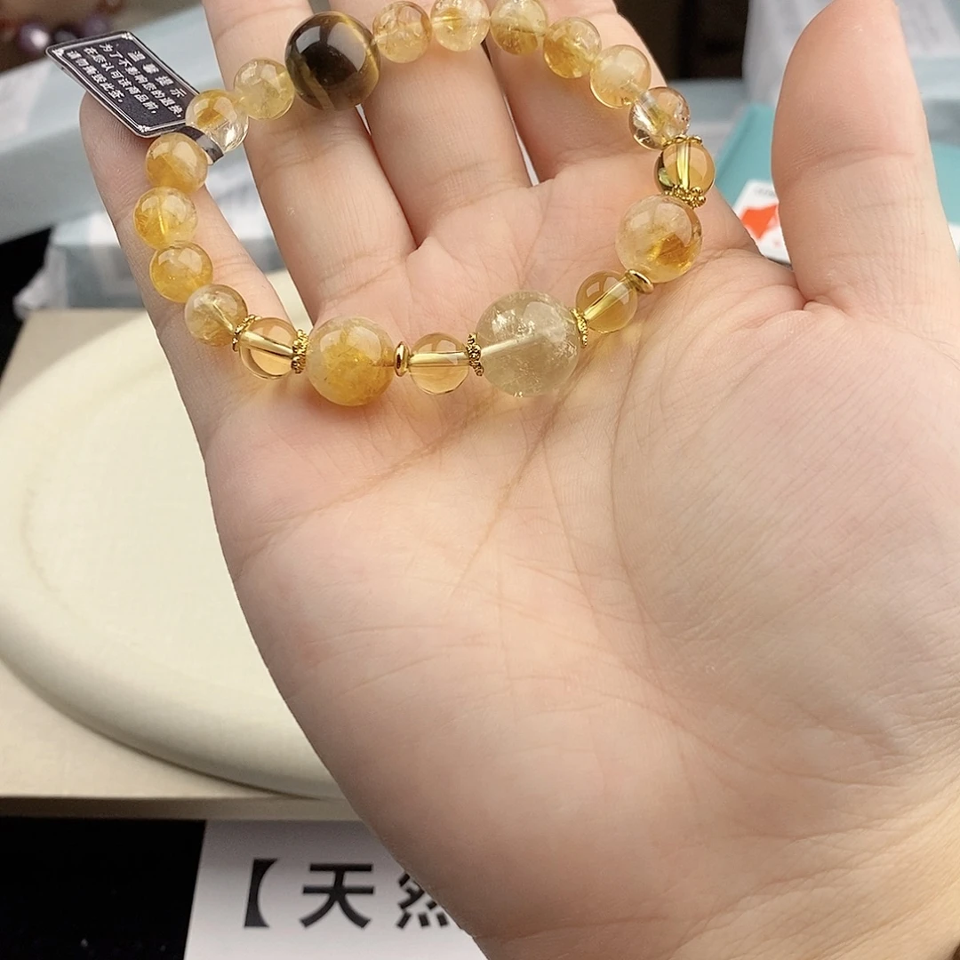 银S925镀金镶嵌手链水晶