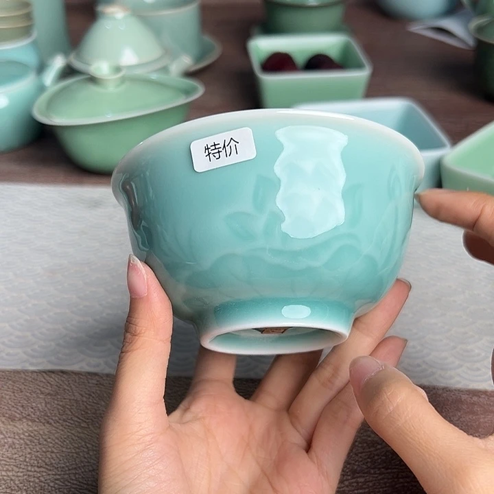 龙泉云间青瓷小米茶器