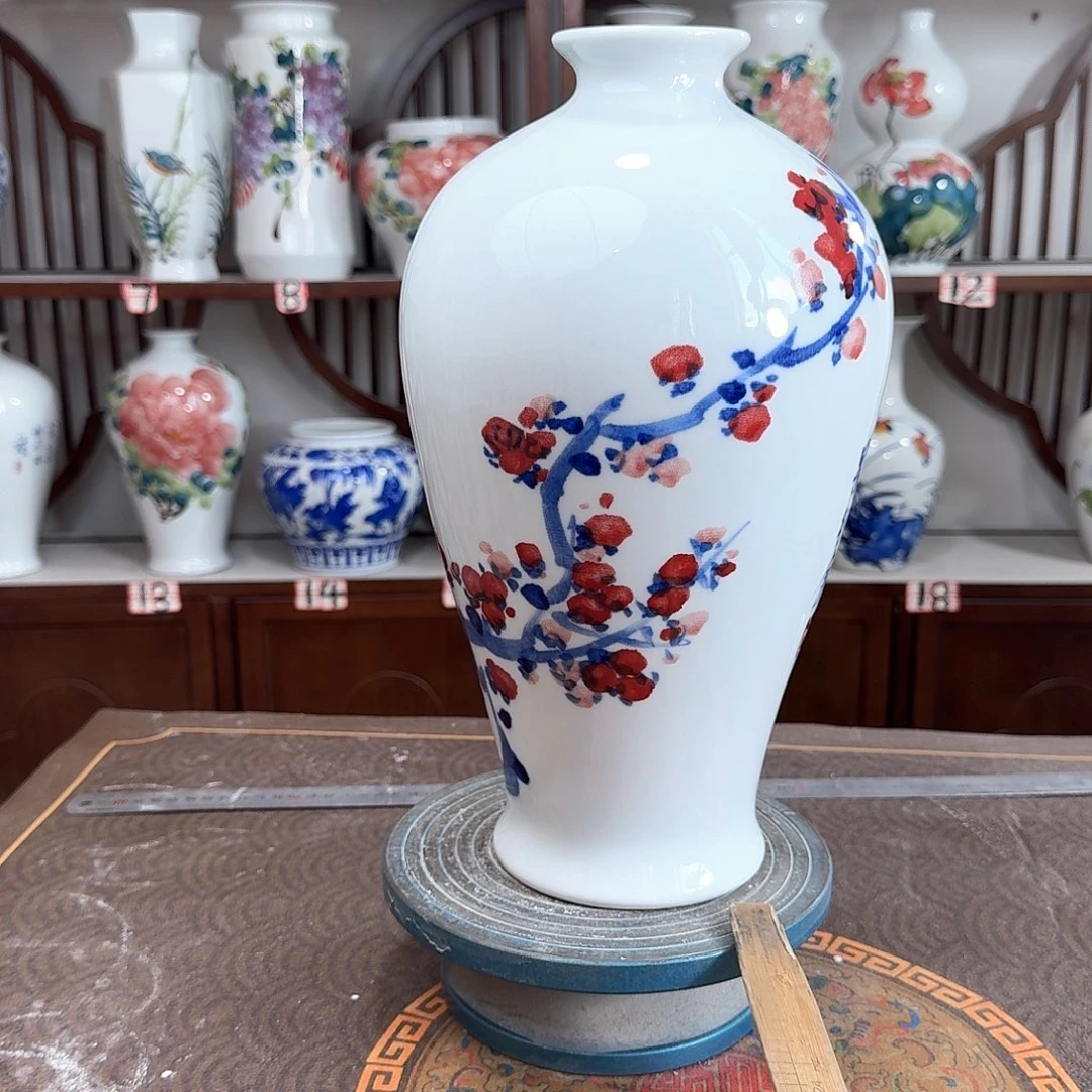 摆件景德镇陶瓷梅花