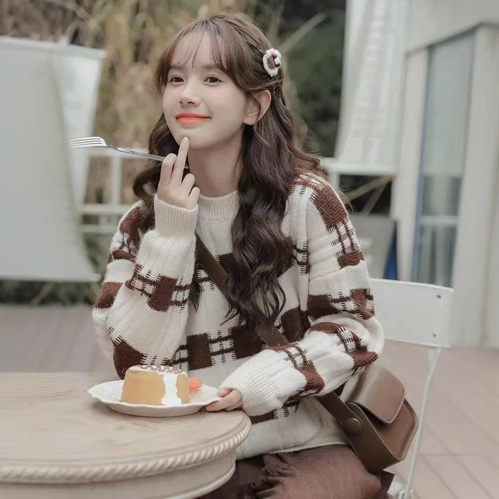 【50-151】2024秋冬新款毛衣女百搭显瘦针织网红女装加厚慵懒风时尚