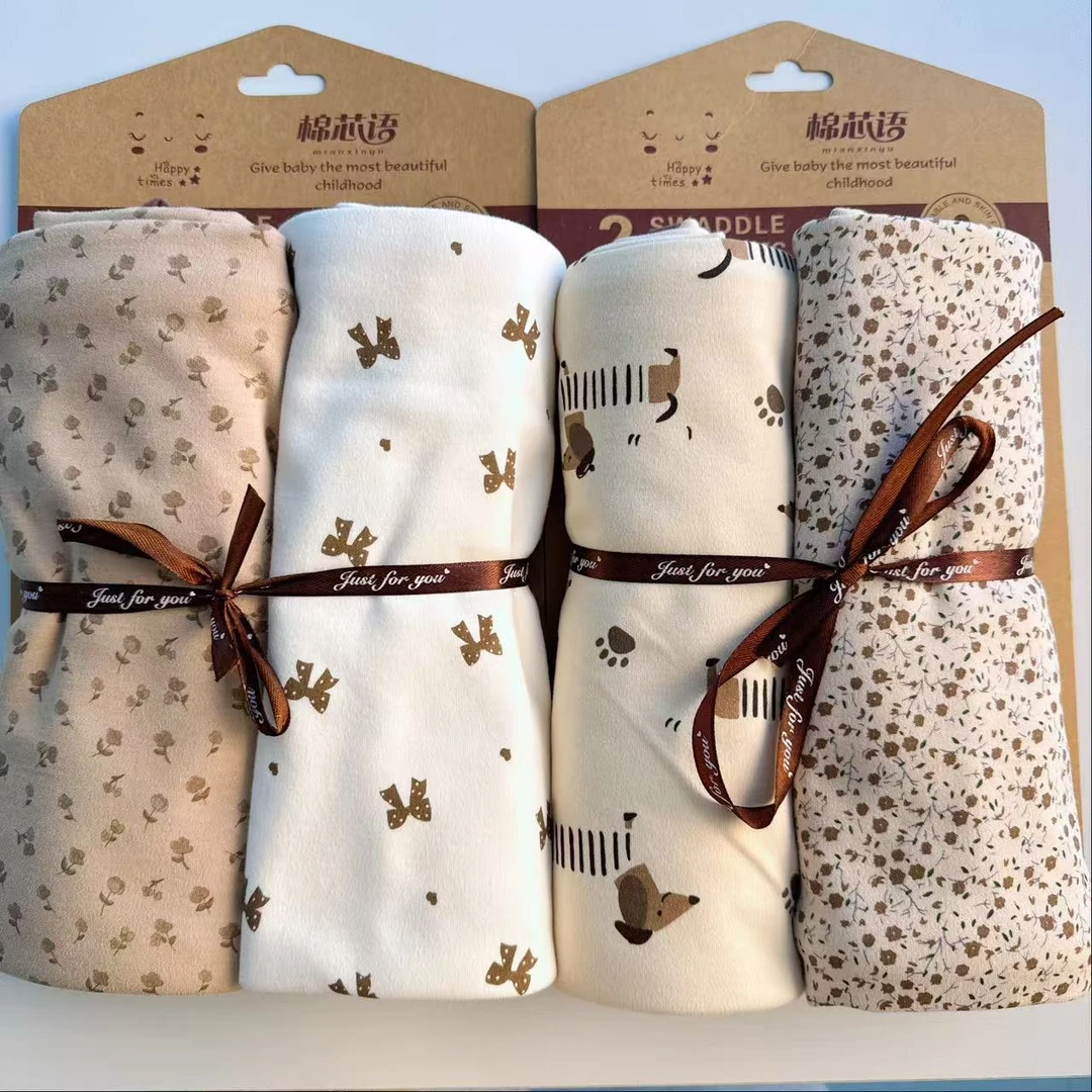 【棉芯语】90*90新生儿纯棉包单  包边  韩系 碎花 柔软 透气