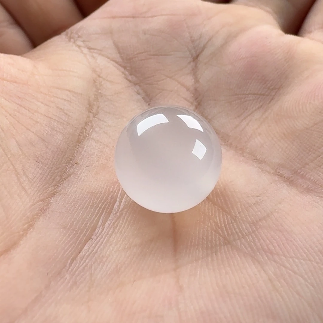 玛瑙/玉髓未镶嵌荔枝冻圆珠13.9