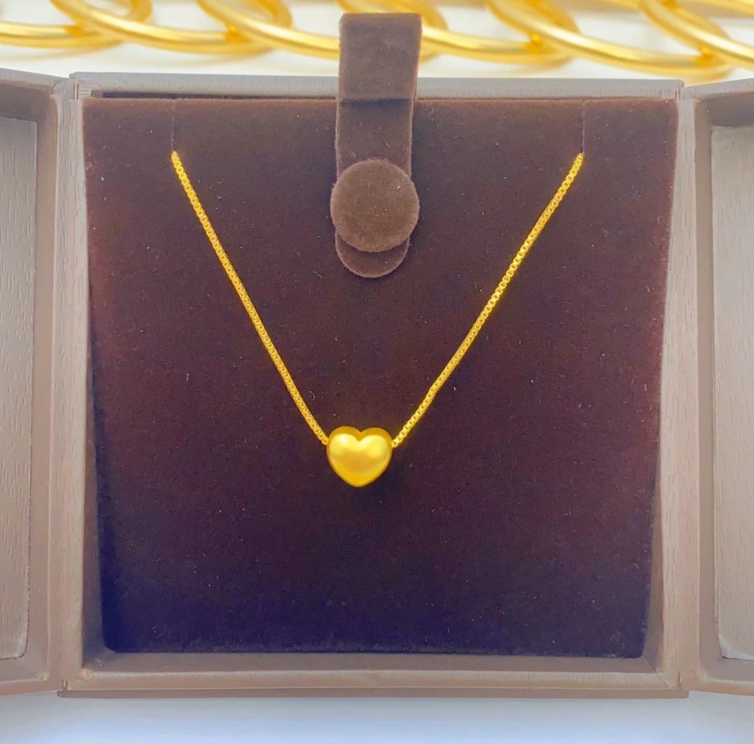 【今日发，明日达】 项链 爱心项链  金色坠链小众时尚合金