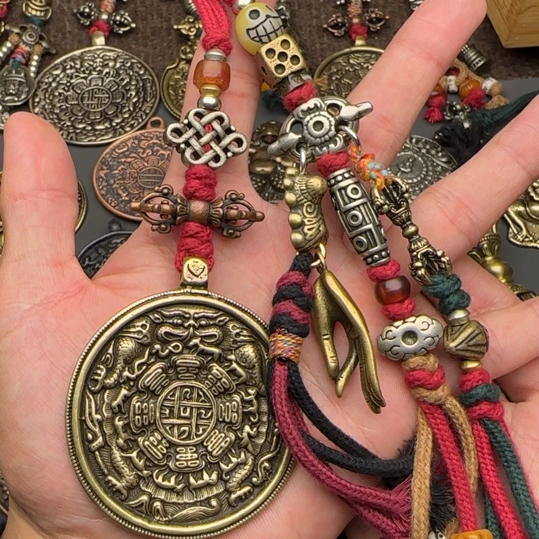 老铜九宫牌吊坠喜欢的来