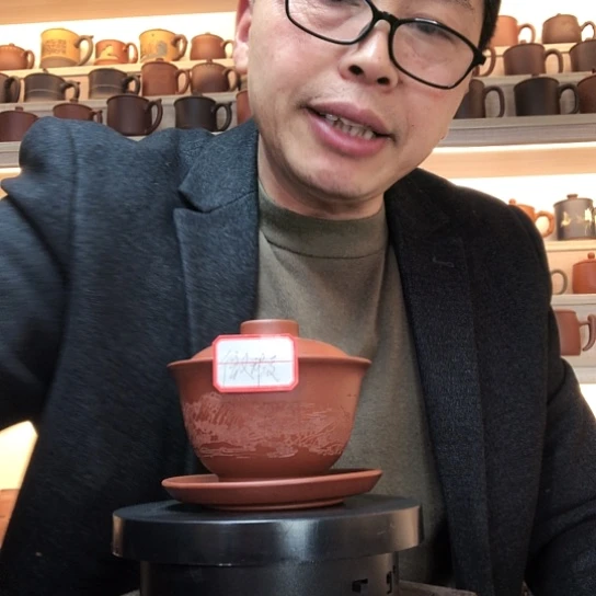 朱泥茶杯微瑕盖碗容量200