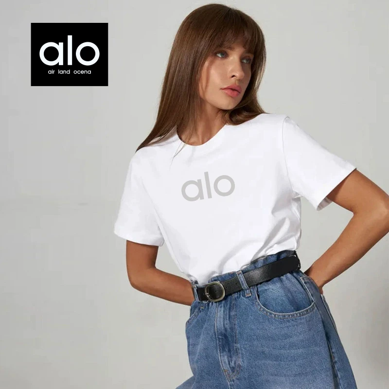 alodoit夏季经典简约圆领T恤男女同款  休闲户外运动健身短袖