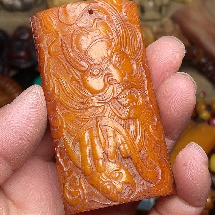 牛骨手串/手链牛骨钟馗牌子