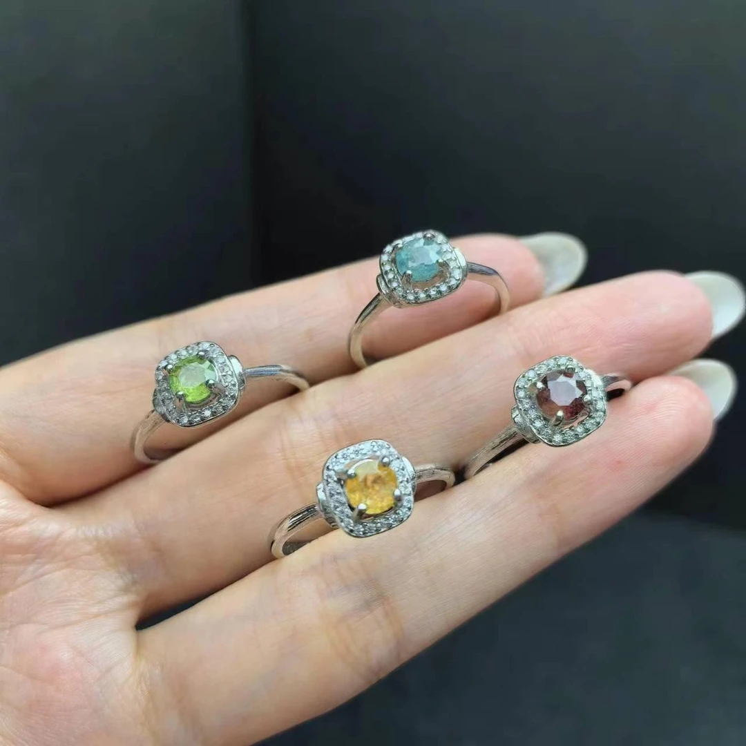 CT3659（玉夫人）七彩碧玺戒指-活口-多样性只发一件