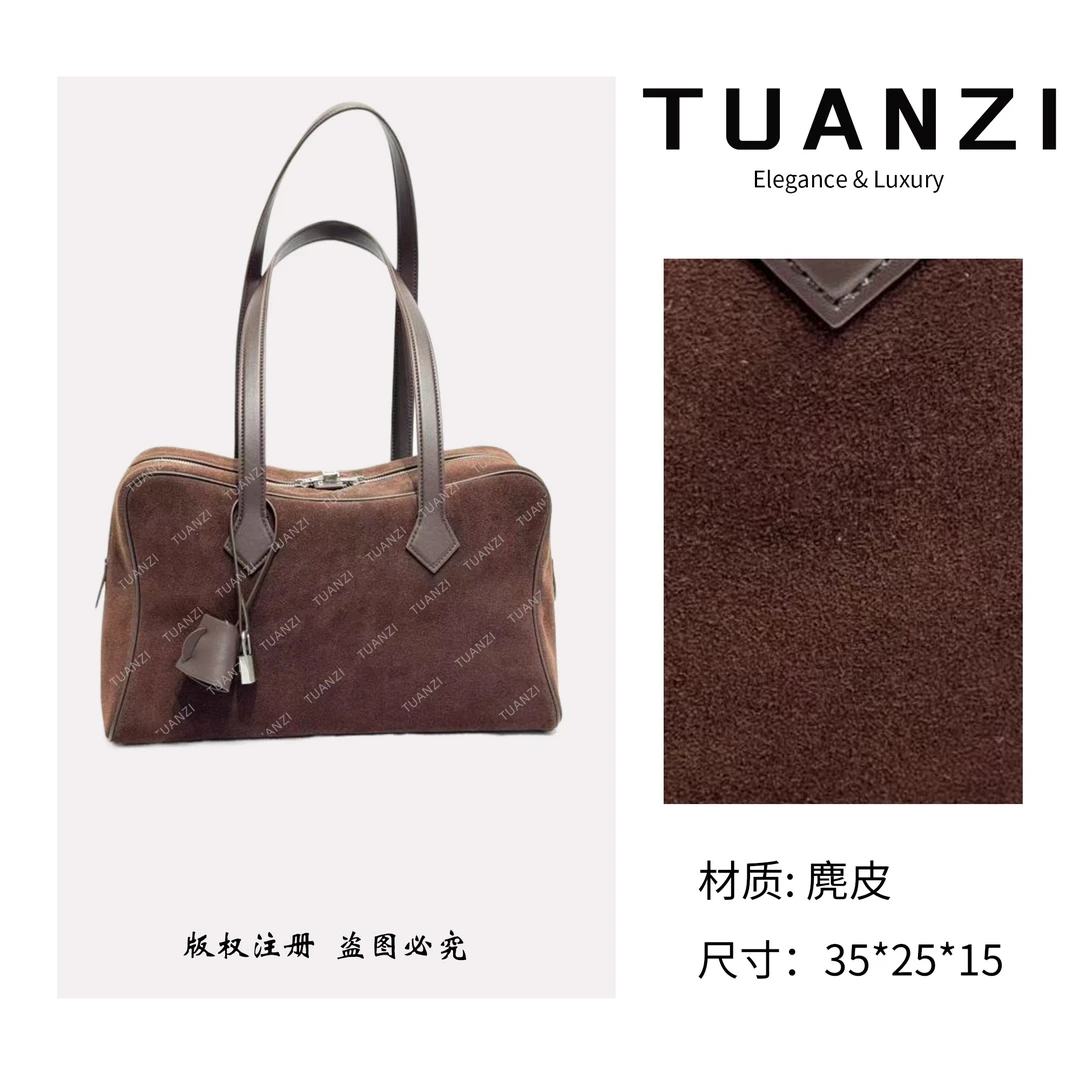 『35cm』手提斜挎腋下TUAN′ZI定制真皮女包 XKY-7253-坞木色