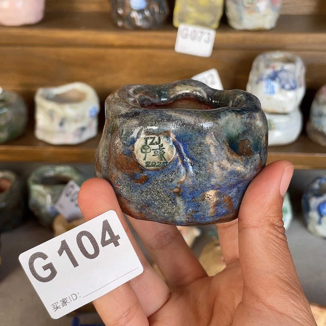 蓝***肉坛子姐花盆 子彧孤品 内口3.5