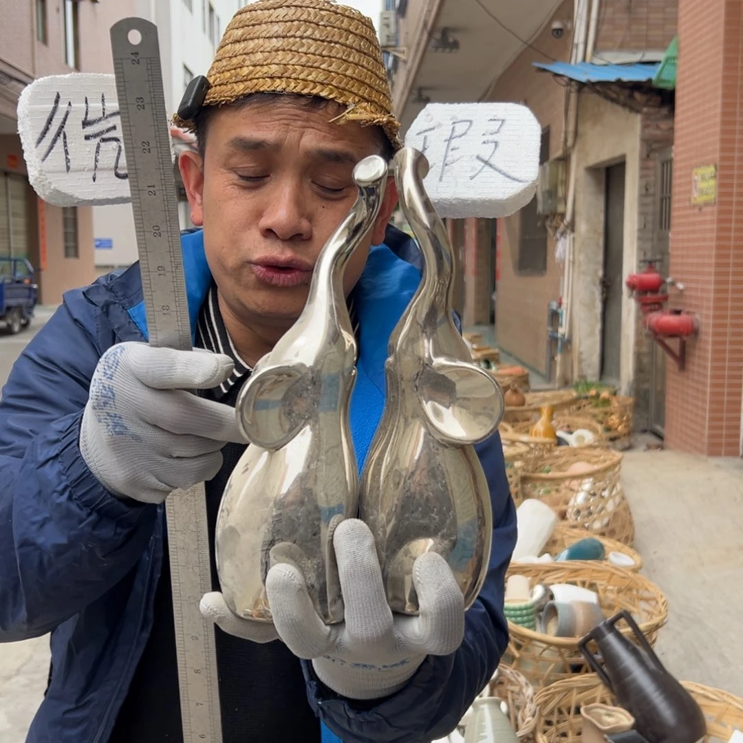 摆件19 号高中低温陶瓷瓶（部分微瑕）