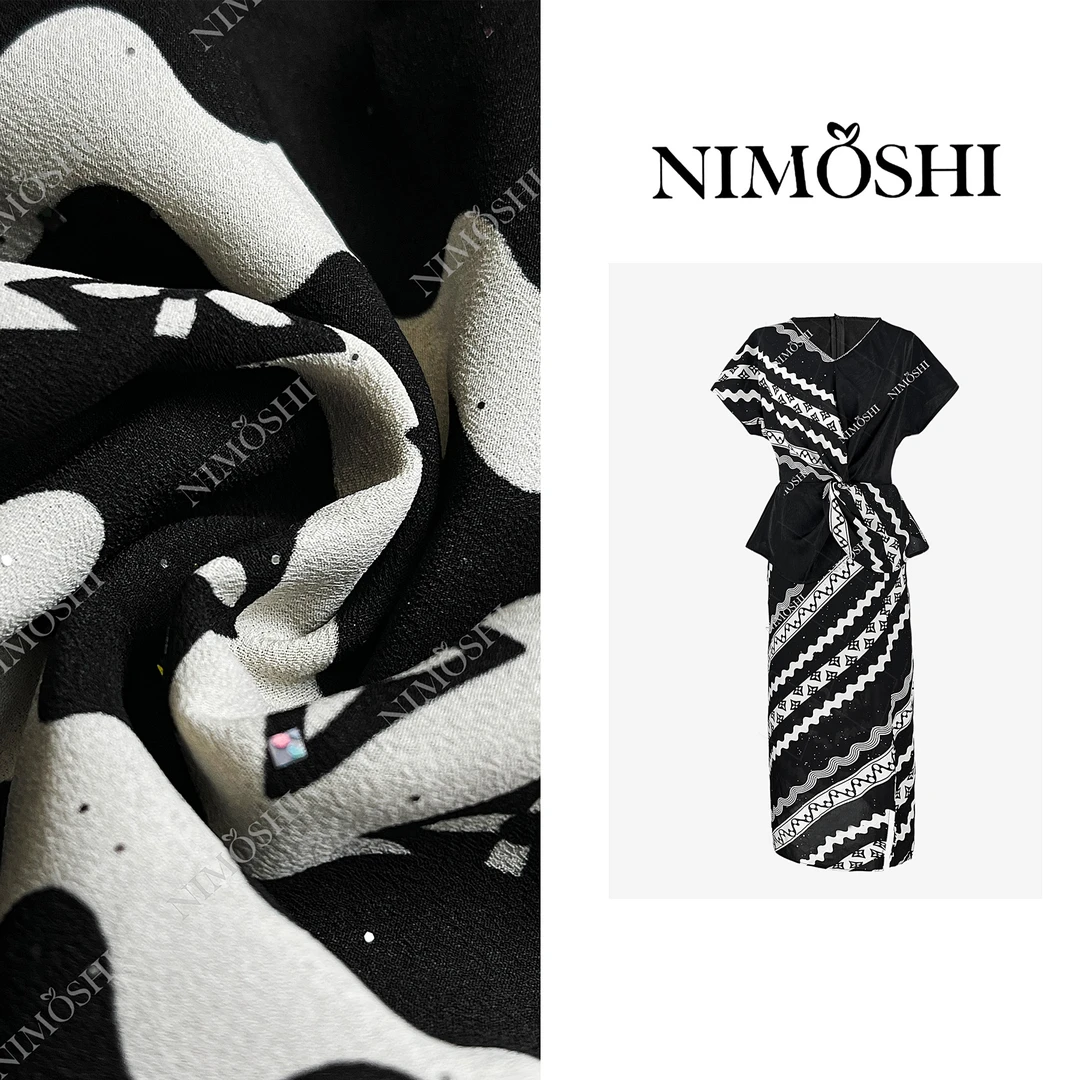 NIMOSHI【倩倩】法式高级感其实时尚复古显瘦百搭假两件连衣裙Q2036