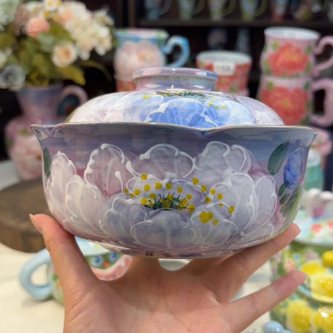 景德镇手绘高温釉下彩陶瓷茶具