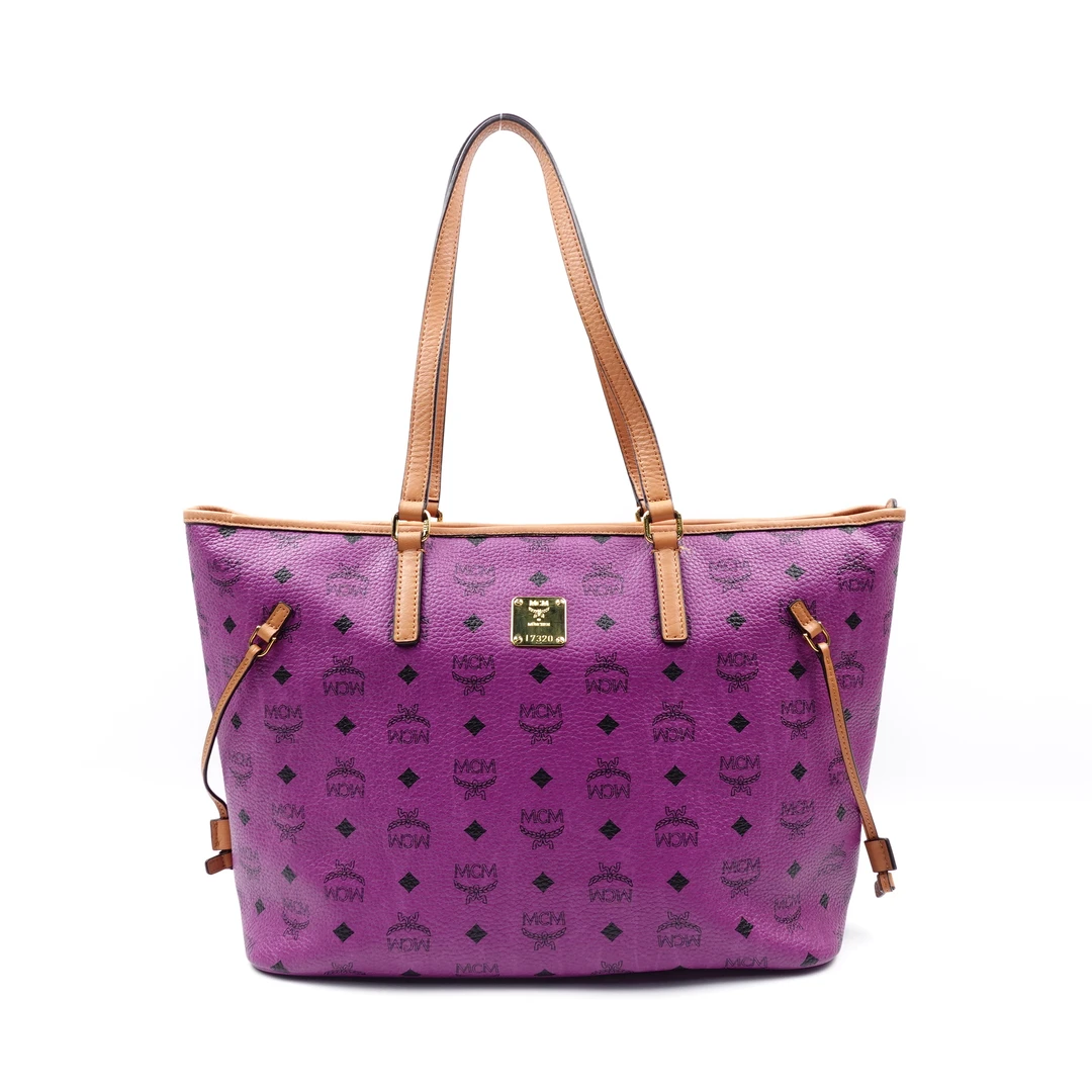 95新 MCM 紫色中号子母托特单肩包/H_JMWXNWK00185