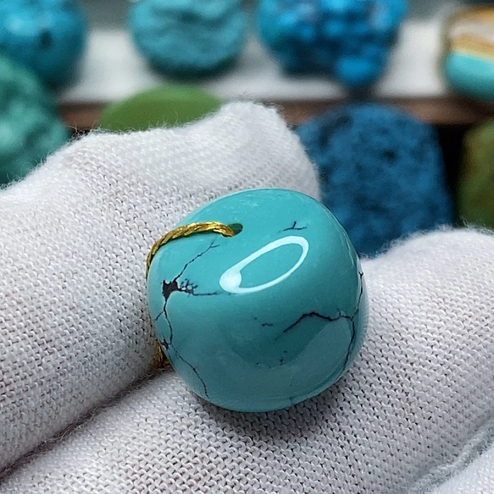 绿松石未镶嵌天然原矿 地大质检