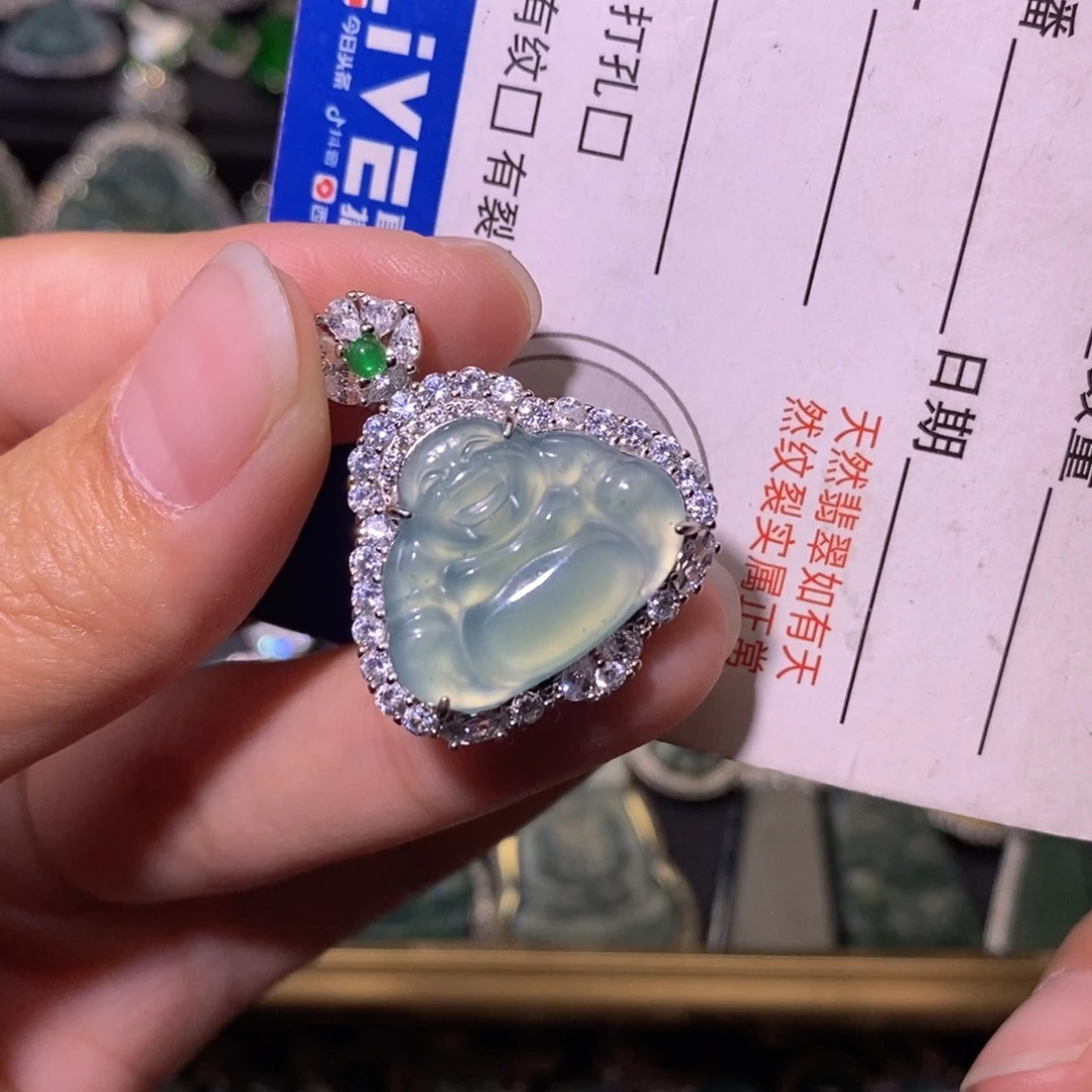 翡翠未镶嵌颈饰天然