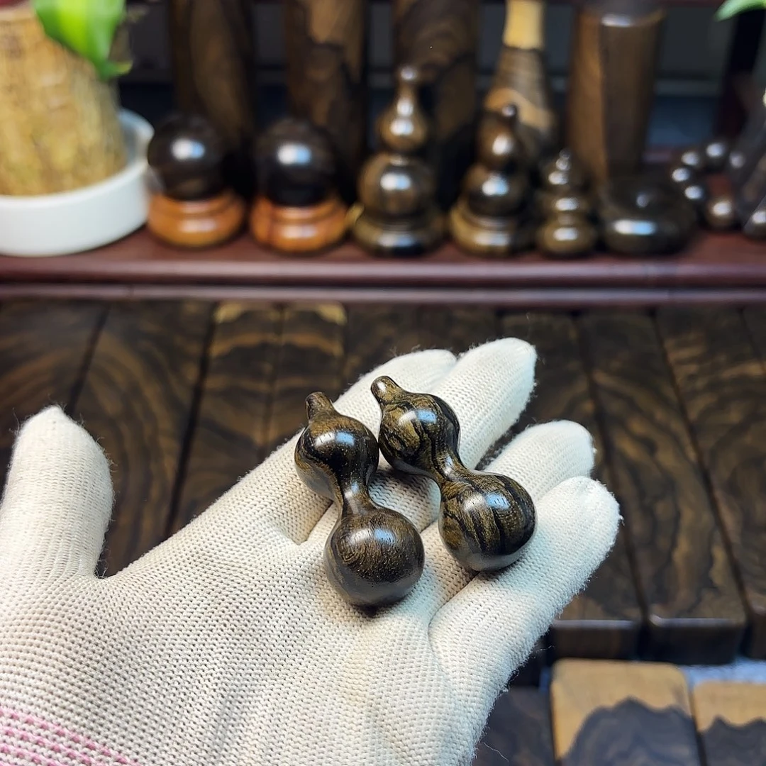 浮***梦破布木（黑柿木）葫芦2个