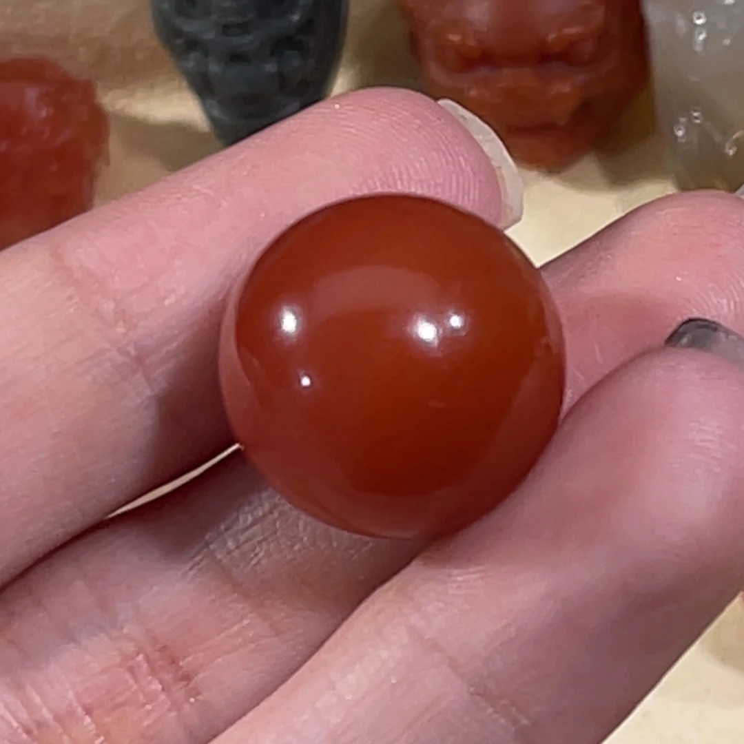 南红玛瑙未镶嵌圆珠16.3mm