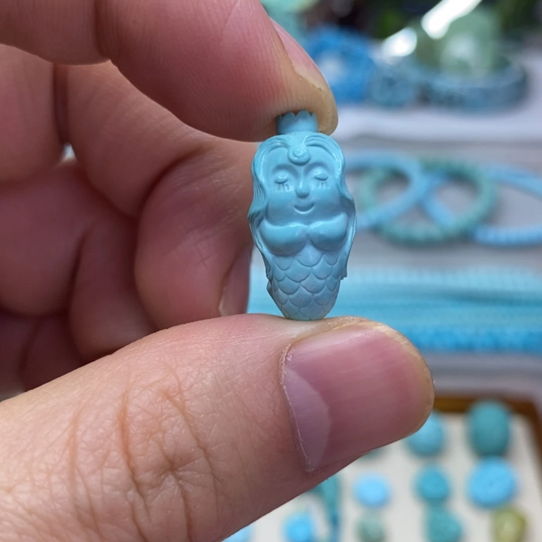 绿松石未镶嵌原矿绿松石配饰