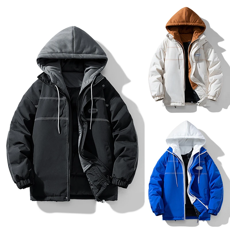 XONBOX秋冬假两件加厚连帽棉服情侣款外套棉衣2829869