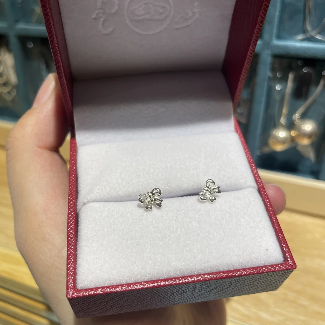 925银耳饰 耳钉 小蝴蝶结 气质迷你轻奢时尚百搭