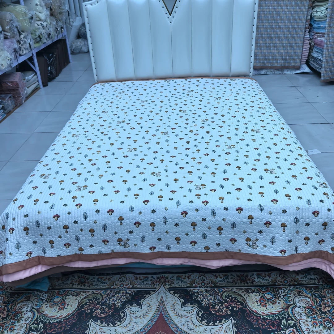 莫小柔宽边床盖《小蘑菇》2米✕2.3米