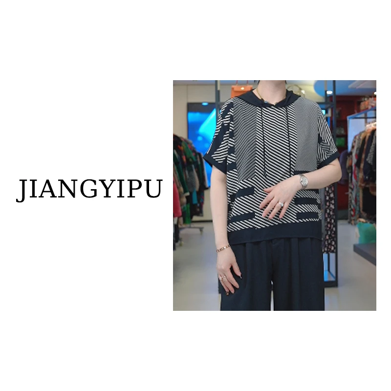 Jiangyipu&【条纹】“轻奢高定设计款百搭宽松休闲”女装ZS1888