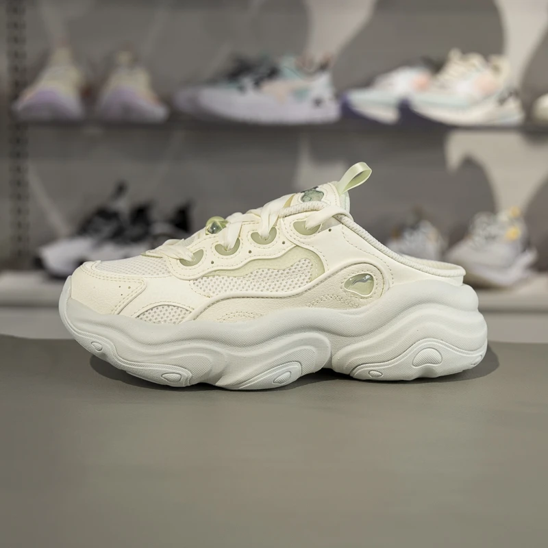 李宁蜜糖MULE潮流休闲鞋女子2025夏季新款舒适透气半拖鞋AGLV090