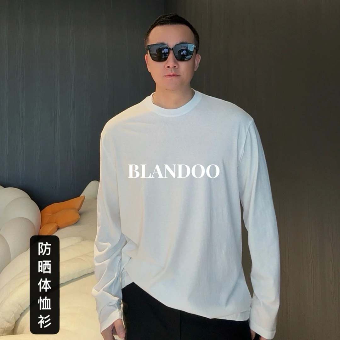 BLANDOO “福利款” 夏 简约百搭慵懒风长袖防晒T恤L133